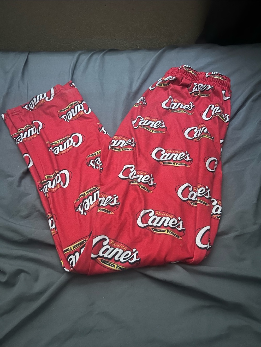 Raising Cane's Red Logo Men’s Pajama Pants - Branded Lounge Sleepwear